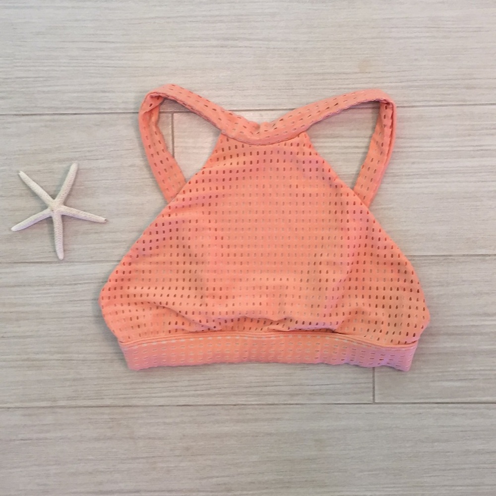 Acacia Peach High Bikini Top